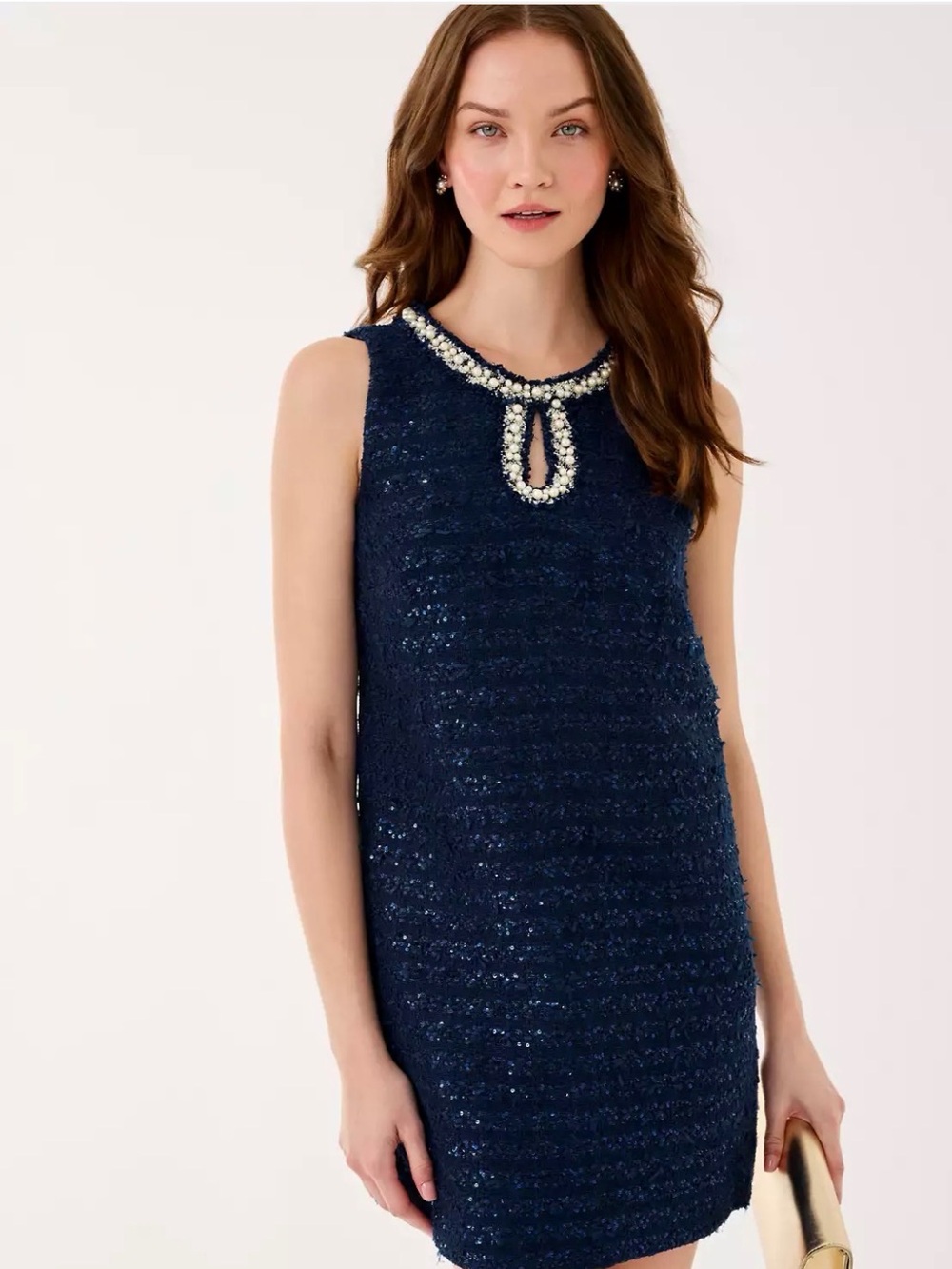 Lilly Pulitzer 2026 Ronan Skirted Shift Romper in Low Tide Navy